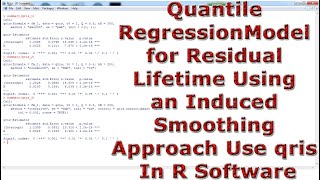 Quantile Regression Model for Residual Lifetime Using Induced Smoothing Approach Use qris R Software