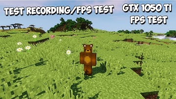 GTX 1050 ti // Minecraft FPS Test & Test Recording w/ Shaders