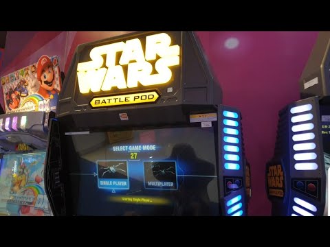 Playing Star Wars Battle pod in the Arcade. - YouTube