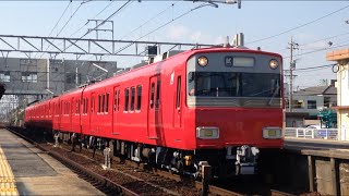 [試運転] 名鉄6500系 6512F 知立&新安城 走行シーン2本だて！(警笛付き)