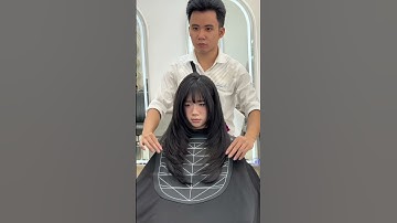 Layer tầng cao X mái Pháp cho khuôn mặt dài ☺️ #layeredhaircut #xuhuongreels #uốnnhuomthuanchay