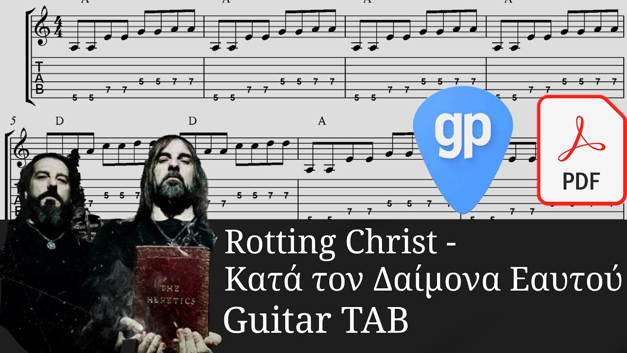 ROTTING CHRIST - Κατά τον Δαίμονα Εαυτού - (Official Live Video) Guitar Tabs [TABS]