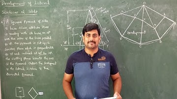 52- Development of lateral sufaces of truncated square pyramid- Module 4- Eng. Grap. by GURUDATT.H.M