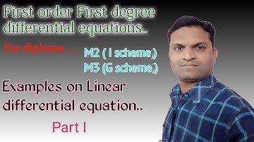 MSBTE | Applied Mathematics | Differential equations | Examples on solution of linear D.E. (part I)