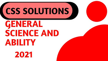 CSS General Science and Ability 2021 MCQs For Practice