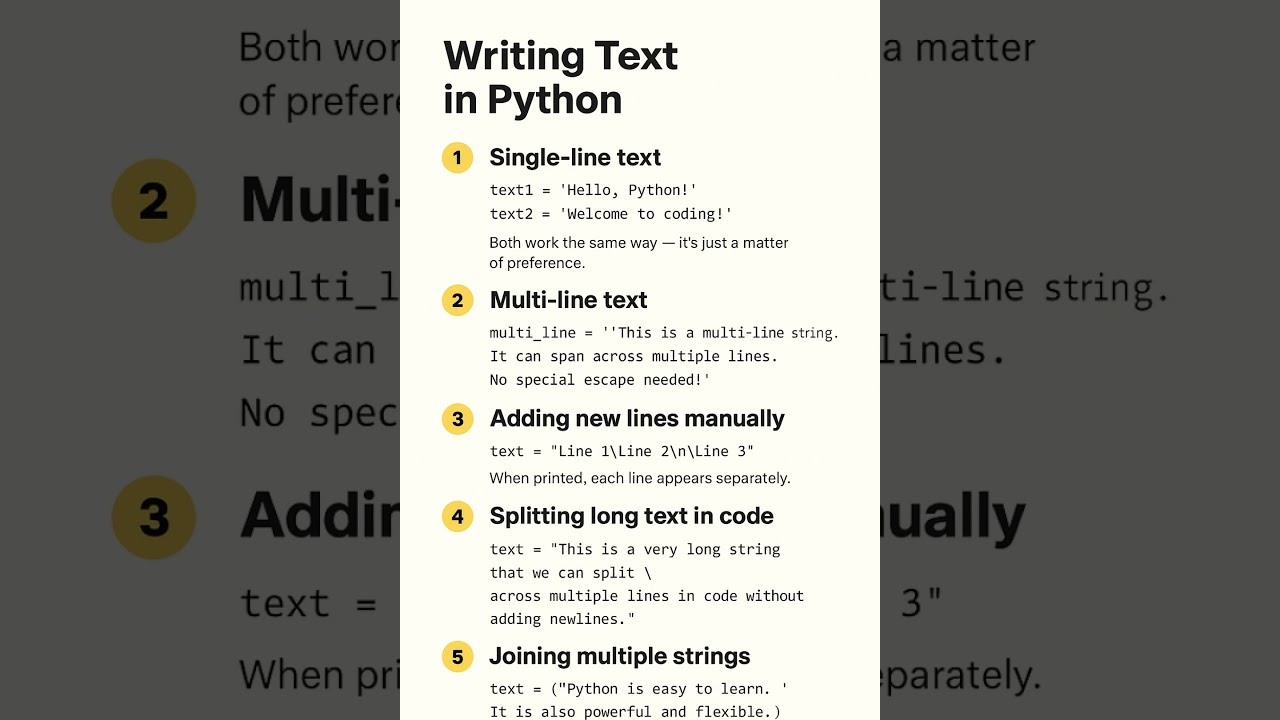 Python Basics 💡Easy Ways to Write Strings or Text in Python |Beginner-Friendly Guide 