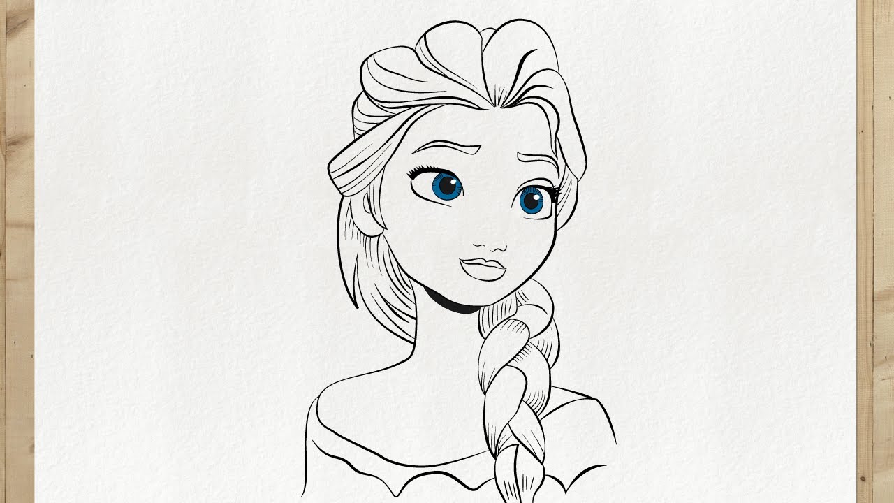 Como desenhar a ELSA DO FROZEN (Princesas da Disney) passo a passo ...