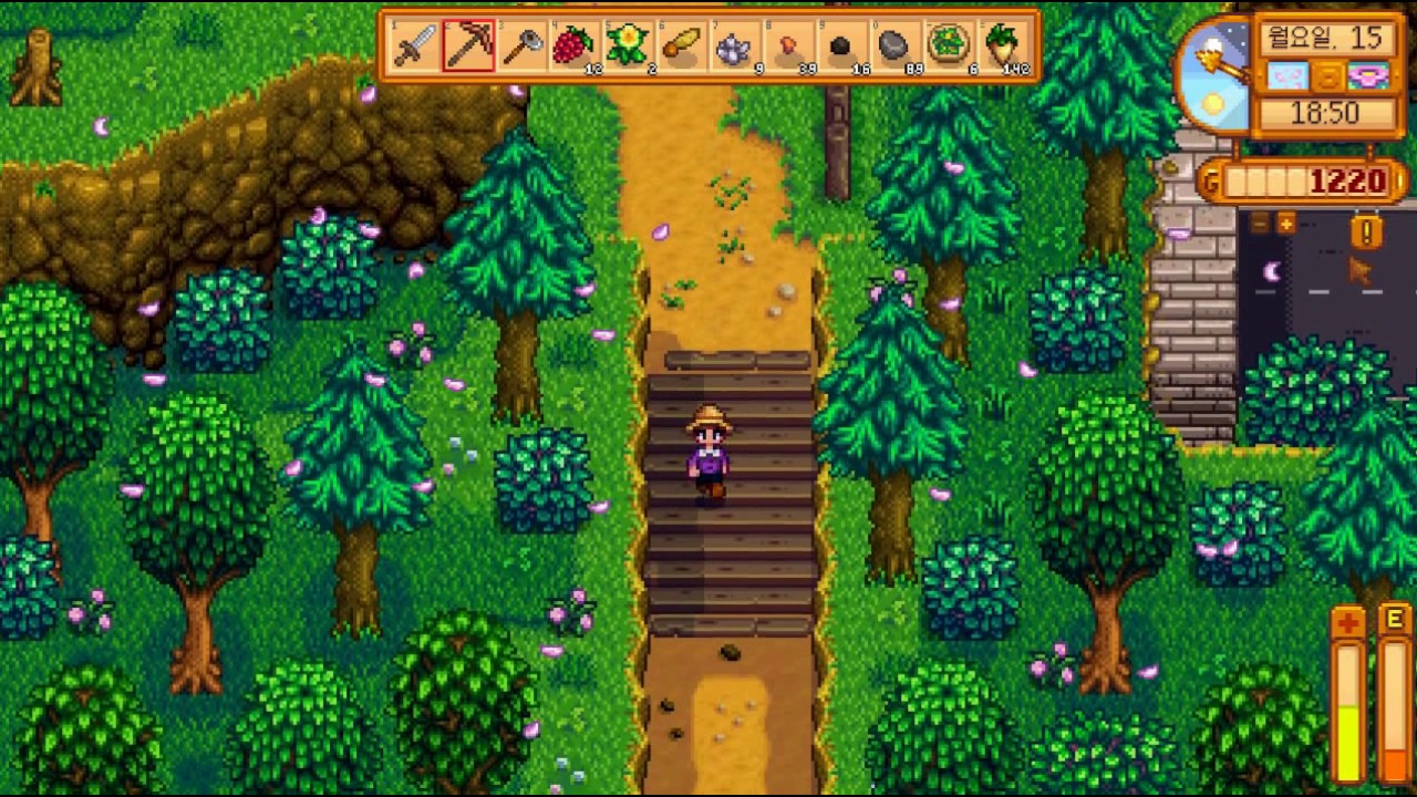 스타듀밸리(Stardew Valley) 새먼베리[1년 봄 15일](Salmonberry) YouTube