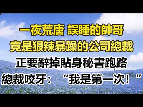一夜荒唐 誤睡的帥哥，竟是狠辣暴躁的公司總裁，正要辭掉貼身秘書跑路，總裁咬牙：“我是第一次！”#幸福敲門 #為人處世 #生活經驗 #情感故事