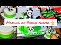 Making 🌿 of Panda 🐼 theme Cake 🎂 . #cake #panda #themepark #birthday