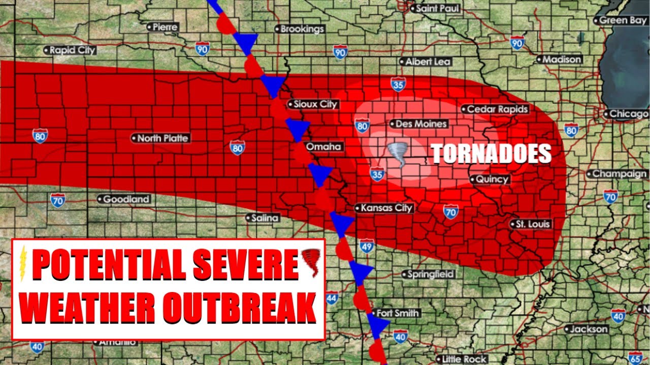 Potential Severe Weather Outbreak In The East Central US - YouTube