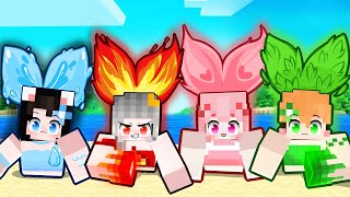 Mèo Simmy Thử Thách Xây Nhà Nguyên Tố Cho Nàng Tiên Cá Trong Minecraft