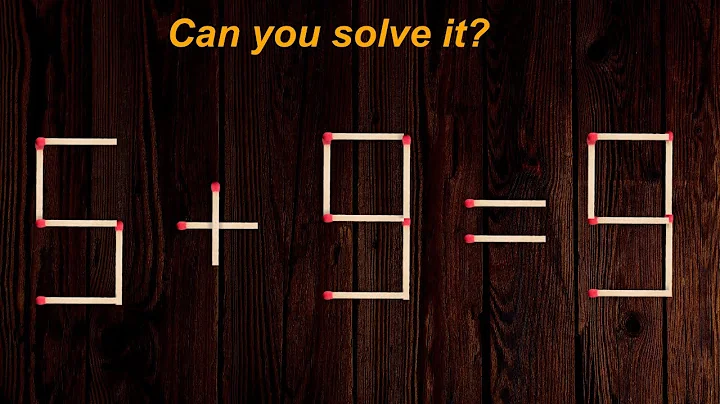 Turn the wrong equation into correct just in 1 move  5+9=9 #matchstick  #puzzle