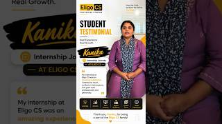 Thank you, Kanika, for sharing your internship experience with Eligo CS. #ai #eligocs