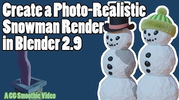 How to make a PHOTO-REALISTIC Snowman in 10 minutes | Intermediate Tutorials | Blender 2.9