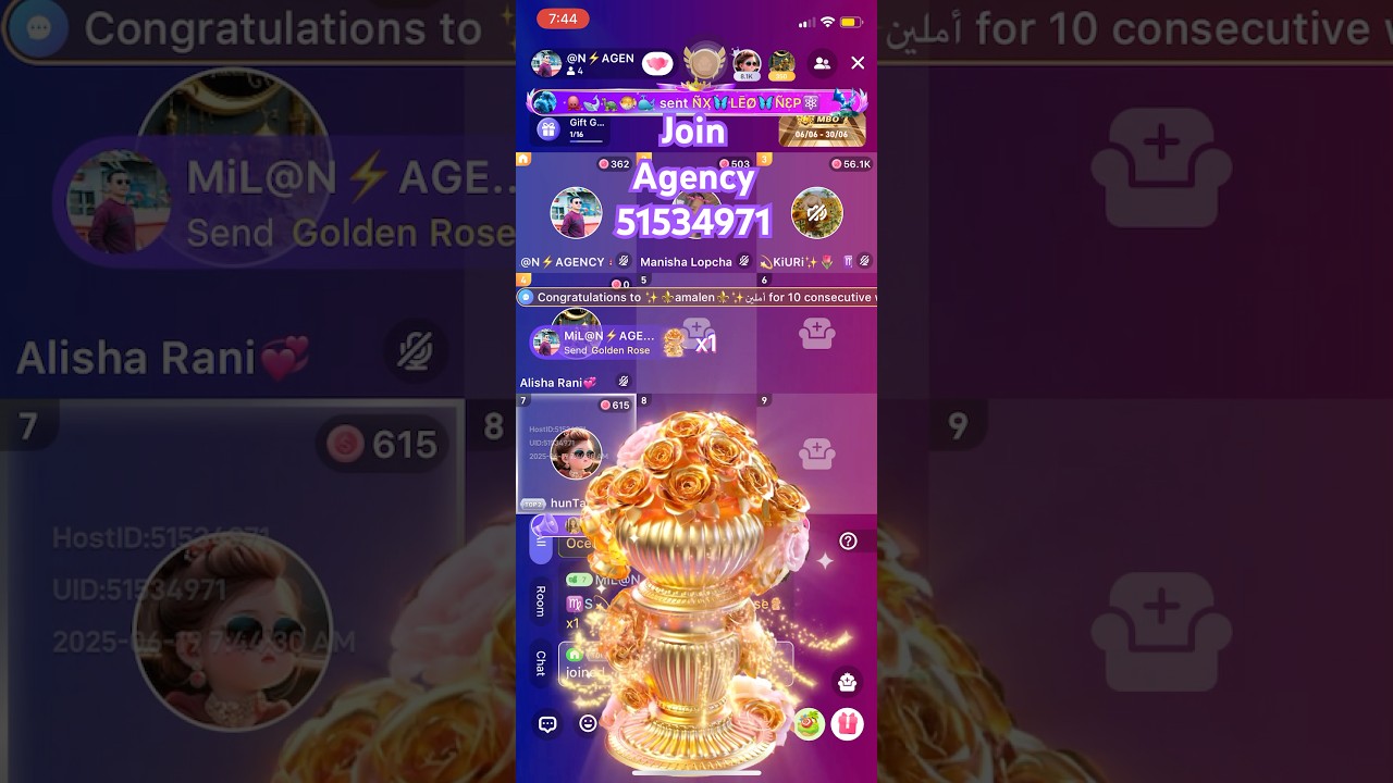 Golden rose Poppo gift 