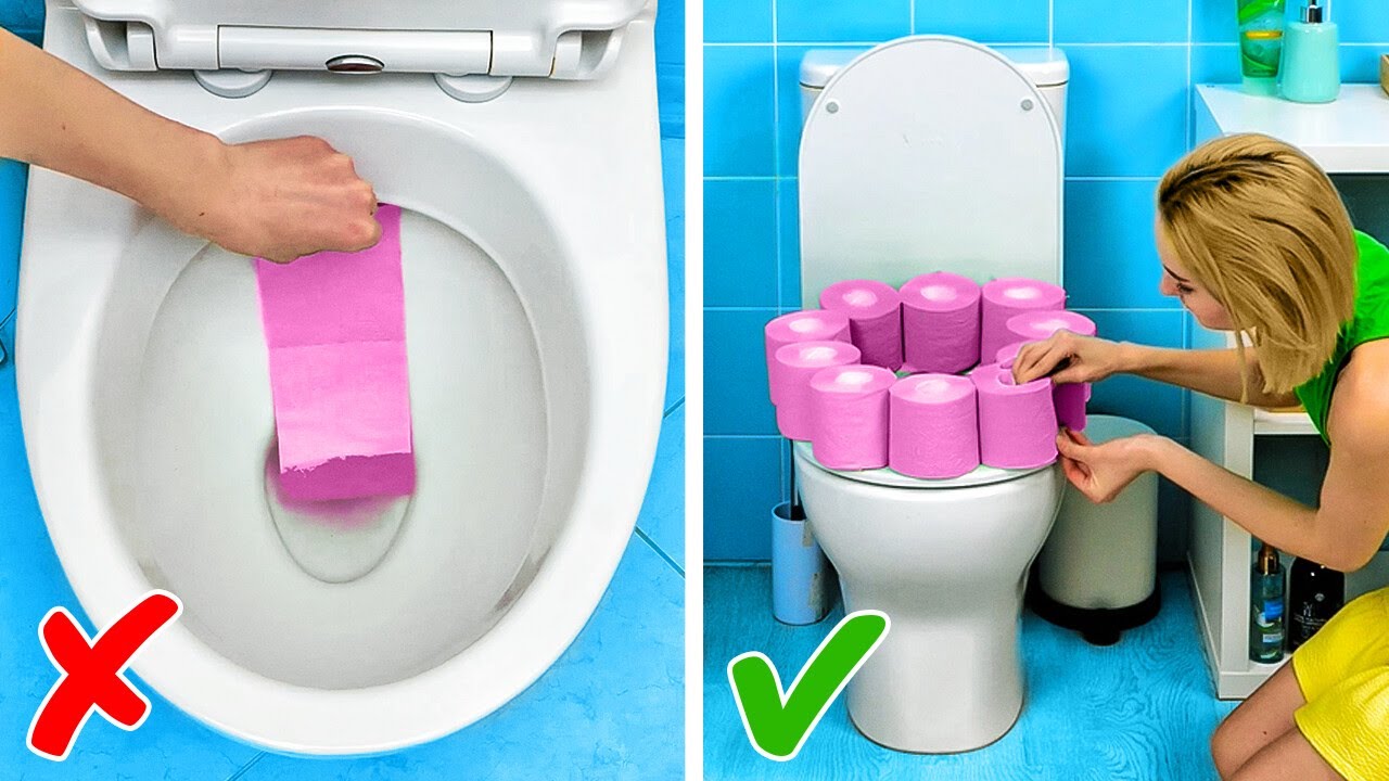 Restroom hacks that work extremely well - YouTube