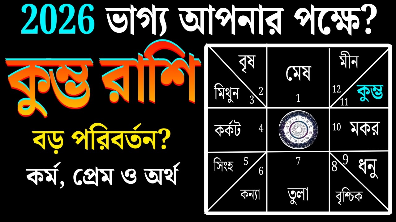 2026 কুম্ভ রাশি ভাগ্য আপনার পক্ষে কর্ম, অর্থ ও প্রেম - Kumbh Rashi 2026 সাল কেমন যাবে?