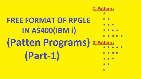 Left Upper & Left Down Patten Programs | Part - 1| RPGLE Free Form in AS400 (IBM i) | VCP Technology