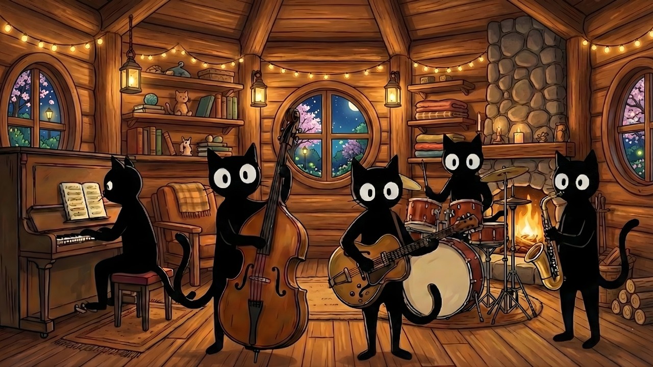 Black Cats Secret Hideaway: Uplifting Jazz to Work Positively & Comfortably