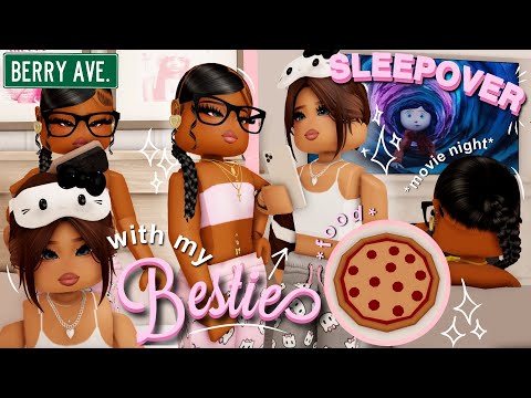 ULTIMATE RICH BESTIES SLEEPOVER! prank calling, caught sneaking out, & more! | Berry Avenue Roleplay