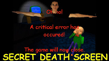 Secret death screen - Baldi