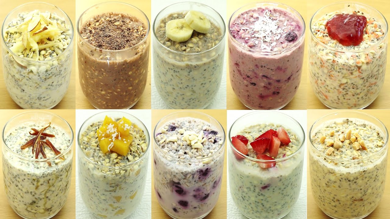 Overnight Oats in 10 ways - YouTube