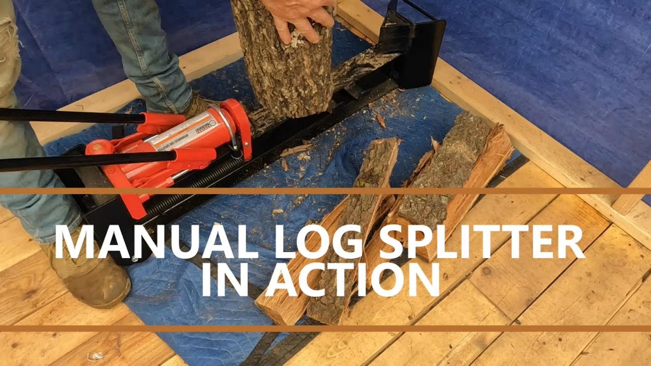 Hydraulic Log Splitter In Action Homestead Forest YouTube