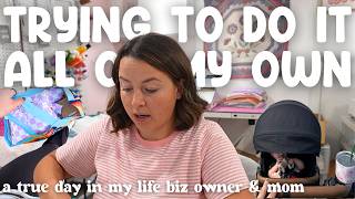 A REAL DAY IN MY LIFE as a Small Business Owner & Mom ✨🌷🧵 Sewing, Mom Life & CHAOS