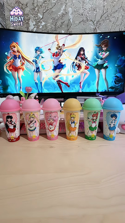 Full Set Tumbler Sailor Moon—All Super Sailors in One Magical Display 🌙✨ #sailormoon
