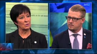 SVT Aktuellt - Mona Sahlin vs. Linus Bylund (2015.10.29)