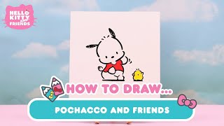 How to Draw Pochacco and Friends | Hello Kitty Crafts