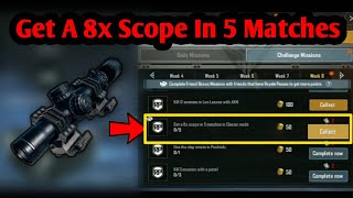 Get 8X Scope In 5 Matches In Clic Mode Week 8 Season 7 Pubg Mobile Mission By Flawx Gaming