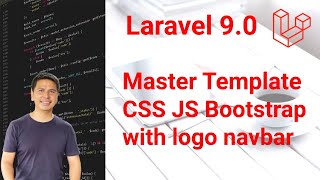 Laravel 9 Master template CSS JS Bootstrap with logo navbar  [PLABSTUDIO]