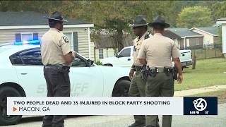 Two people dead and 35 injured in block party shooting