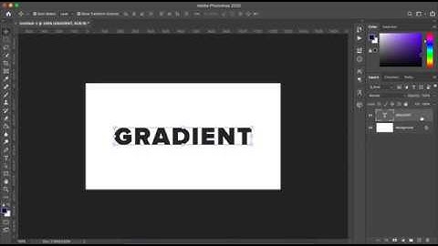 How to put a gradient on text in Photoshop CC 2020