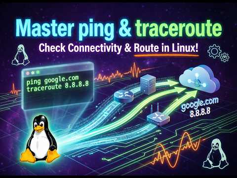 Master ping & traceroute   Check Connectivity & Route in Linux!
