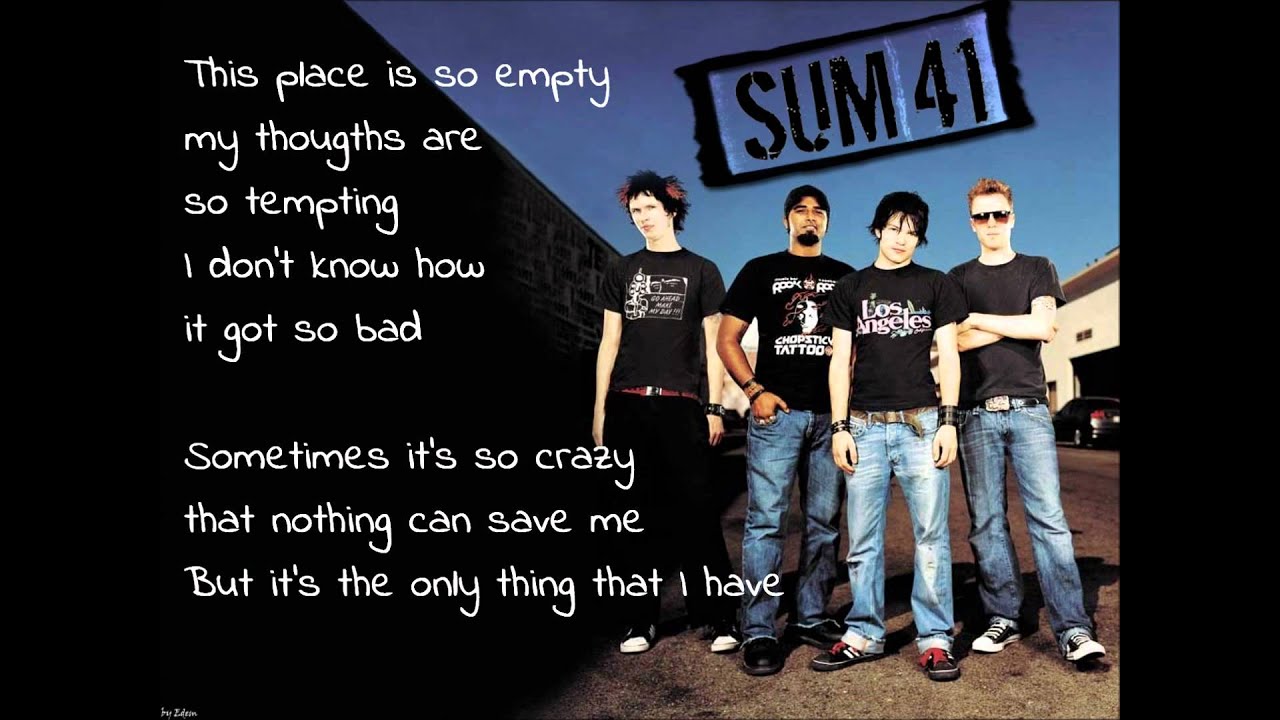 Sum 41 - Pieces - Lyrics - YouTube