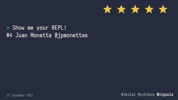 Show me your REPL #4: Juan Monetta @jpmonettas