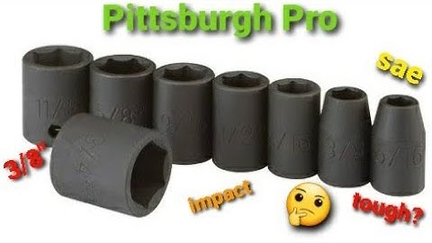 Pittsburgh pro 3/8" drive 8pc. impact socket set SAE #67909