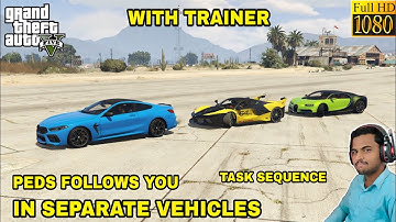 GTA 5 : HOW OTHER PEDS FOLLOW YOU IN SEPARATE VEHICLES🔥🔥🔥