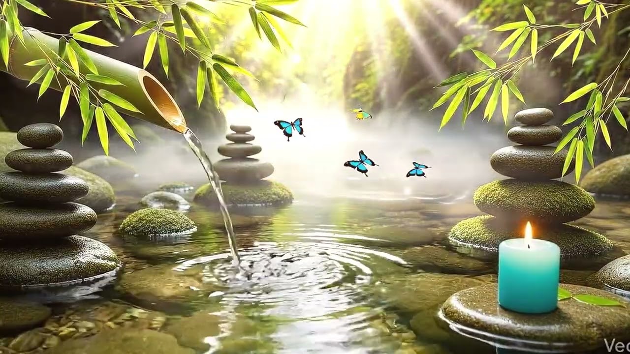 Relaxing Music Therapy - Piano and Water Sounds for Stress Relief, Insomnia & Meditation