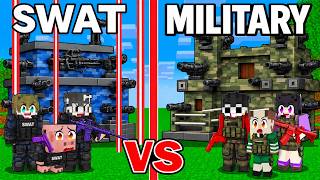 SWAT vs MILITARY Family Security House Battle in Minecraft!