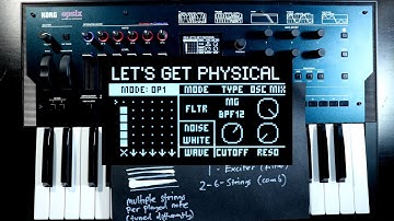 Korg opsix: Building a Physically Modelled String (plucking and bowing and resonating - oh my!)