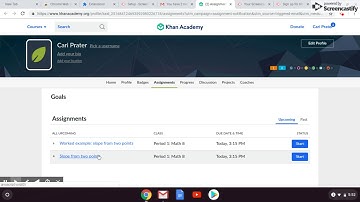 How to access assignments in Khan academy