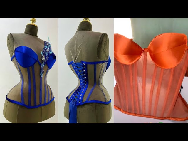 HOW TO MAKE A TRANSPARENT CUPPED CORSET WITH INVISIBLE SEAM