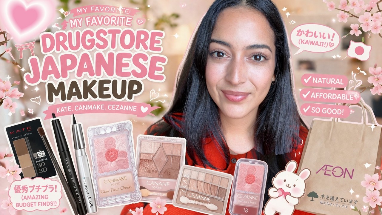 I Tried Japanese Drugstore Makeup 💖 KATE, CANMAKE & CEZANNE