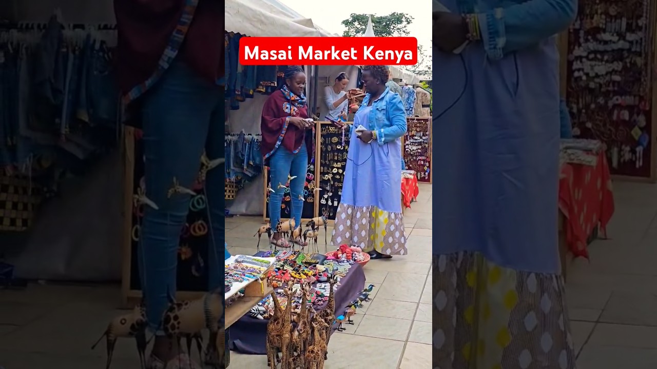 Window shopping at Masai Market# Kenya Masai 