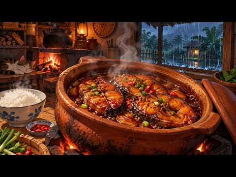 Braised Fish in Clay Pot (Ca Kho To) - Vietnam | Nature Sounds for Sleeping | Ghibli ASRM