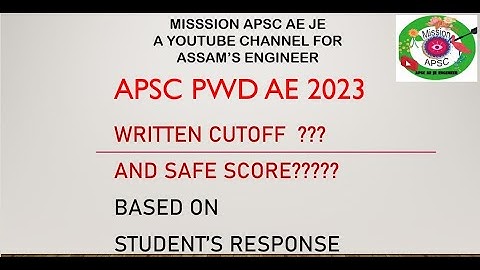𝗔𝗣𝗦𝗖 PWD  𝗔𝗦𝗦𝗜𝗦𝗧𝗔𝗡T 𝗘𝗡𝗚𝗜𝗡𝗘𝗘𝗥  𝟮𝟬𝟮𝟯 𝗪𝗥𝗜𝗧𝗧𝗘𝗡 𝗖𝗨𝗧𝗢𝗙𝗙??𝗦𝗔𝗙𝗘 𝗦𝗖𝗢𝗥𝗘?? 𝗜𝗡 𝗗𝗘𝗣𝗧𝗛 𝗔𝗡𝗔𝗟𝗬𝗦𝗜𝗦 #𝗔𝗣𝗦𝗖𝗔𝗘#APSCJE